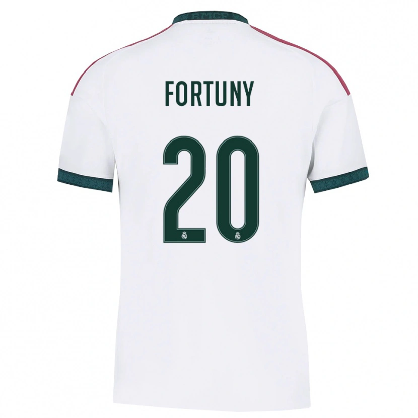 Danxen Niño Camiseta Pol Fortuny #20 Verde Oscuro Blanco Rojo 1ª Equipación 2026/27 La Camisa