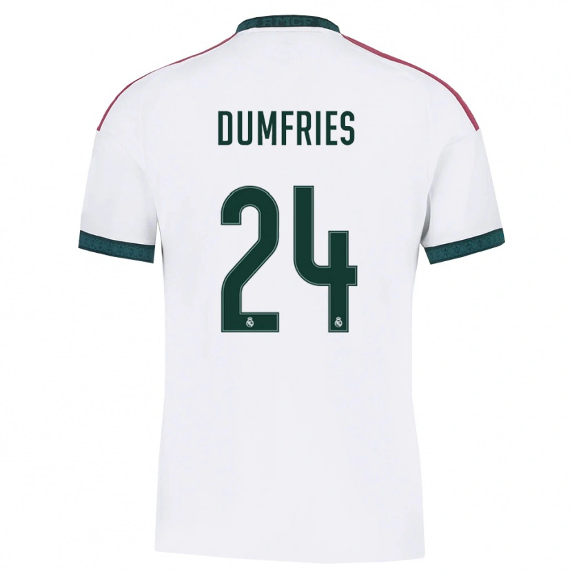 Danxen Niño Camiseta Denzel Dumfries #24 Verde Oscuro Blanco Rojo 1ª Equipación 2026/27 La Camisa