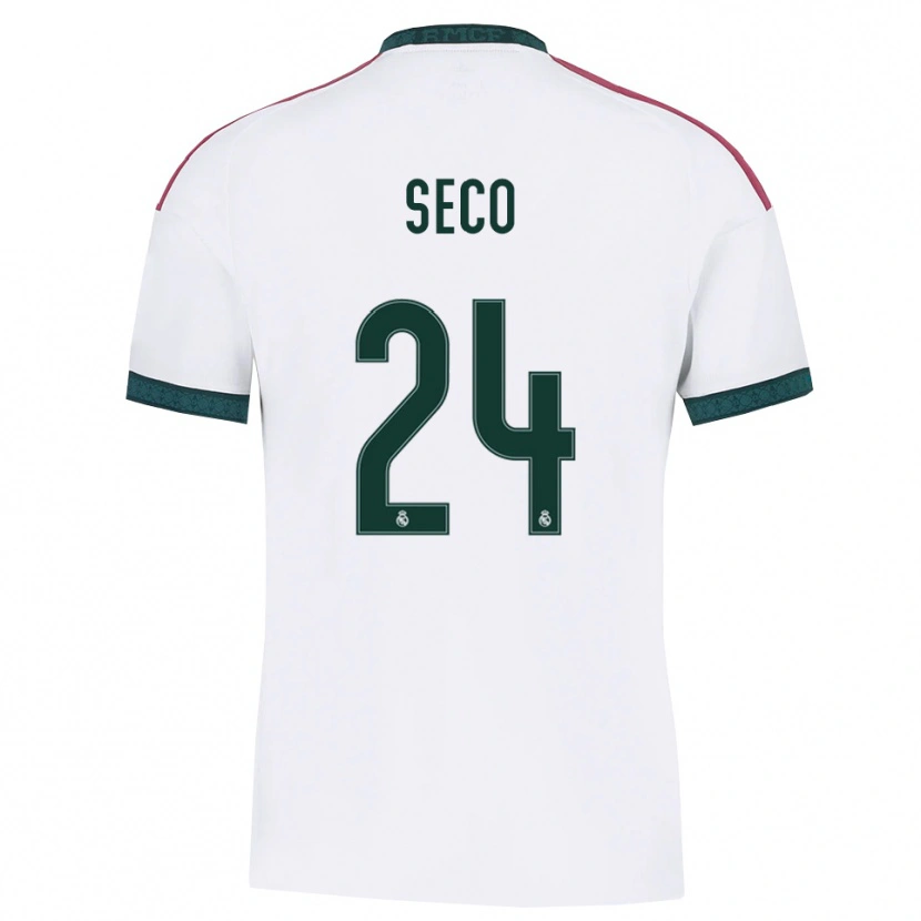 Danxen Niño Camiseta Ferran Seco #24 Verde Oscuro Blanco Rojo 1ª Equipación 2026/27 La Camisa