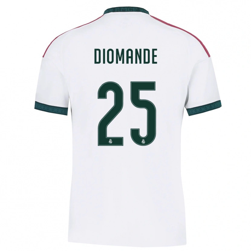 Danxen Niño Camiseta Yan Diomande #25 Verde Oscuro Blanco Rojo 1ª Equipación 2026/27 La Camisa
