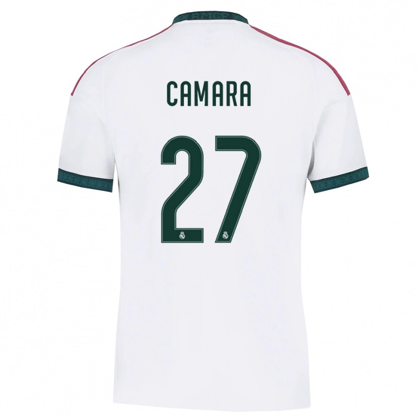 Danxen Niño Camiseta Kalifa Camara #27 Verde Oscuro Blanco Rojo 1ª Equipación 2026/27 La Camisa