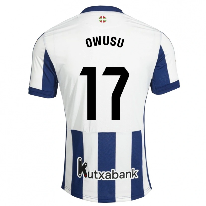 Danxen Niño Camiseta Jacqueline Owusu #17 Azul Marino Blanco Dorado 1ª Equipación 2026/27 La Camisa