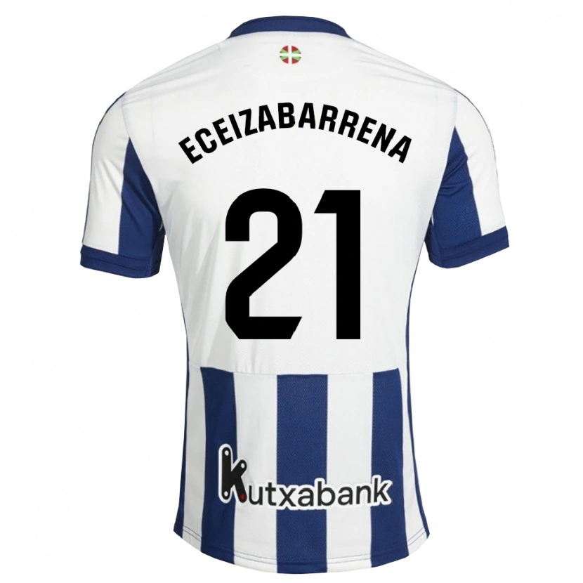 Danxen Niño Camiseta Jon Eceizabarrena #21 Azul Marino Blanco Dorado 1ª Equipación 2026/27 La Camisa