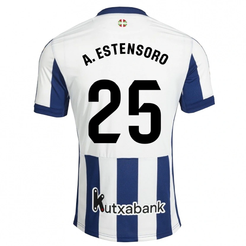 Danxen Niño Camiseta Alazne Estensoro #25 Azul Marino Blanco Dorado 1ª Equipación 2026/27 La Camisa