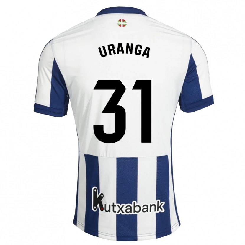 Danxen Niño Camiseta Haizea Uranga Agirre #31 Azul Marino Blanco Dorado 1ª Equipación 2026/27 La Camisa