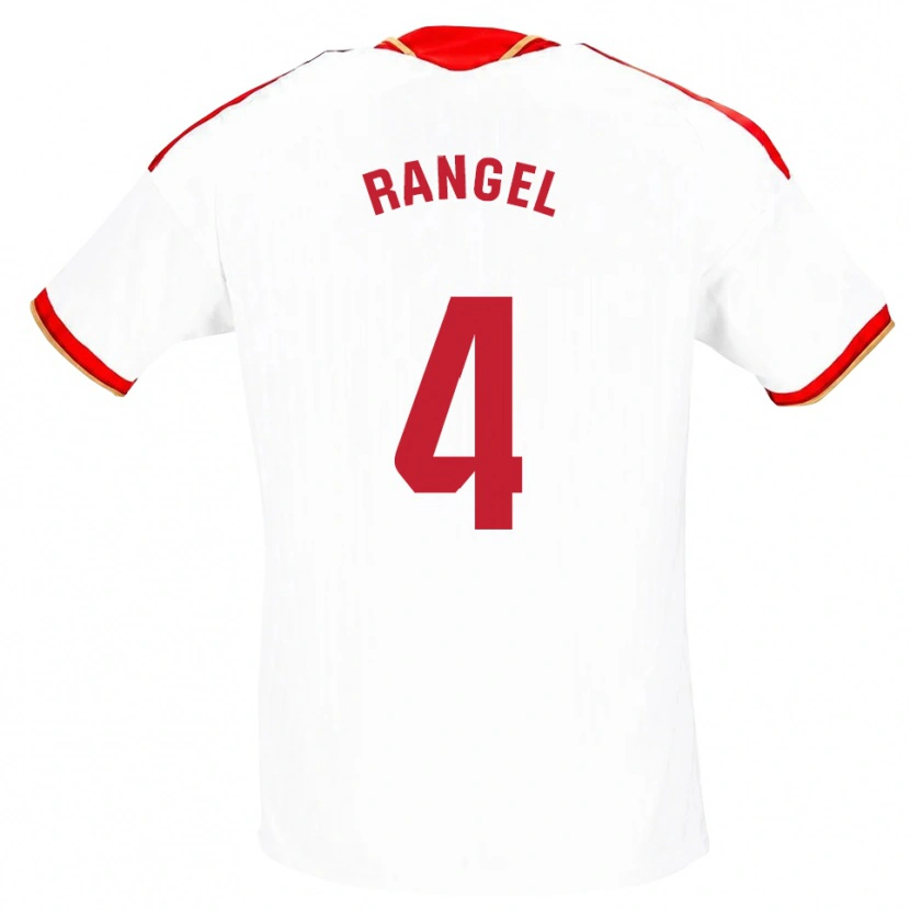 Danxen Niño Camiseta Héctor Rangel #4 Blanco Rojo 1ª Equipación 2026/27 La Camisa