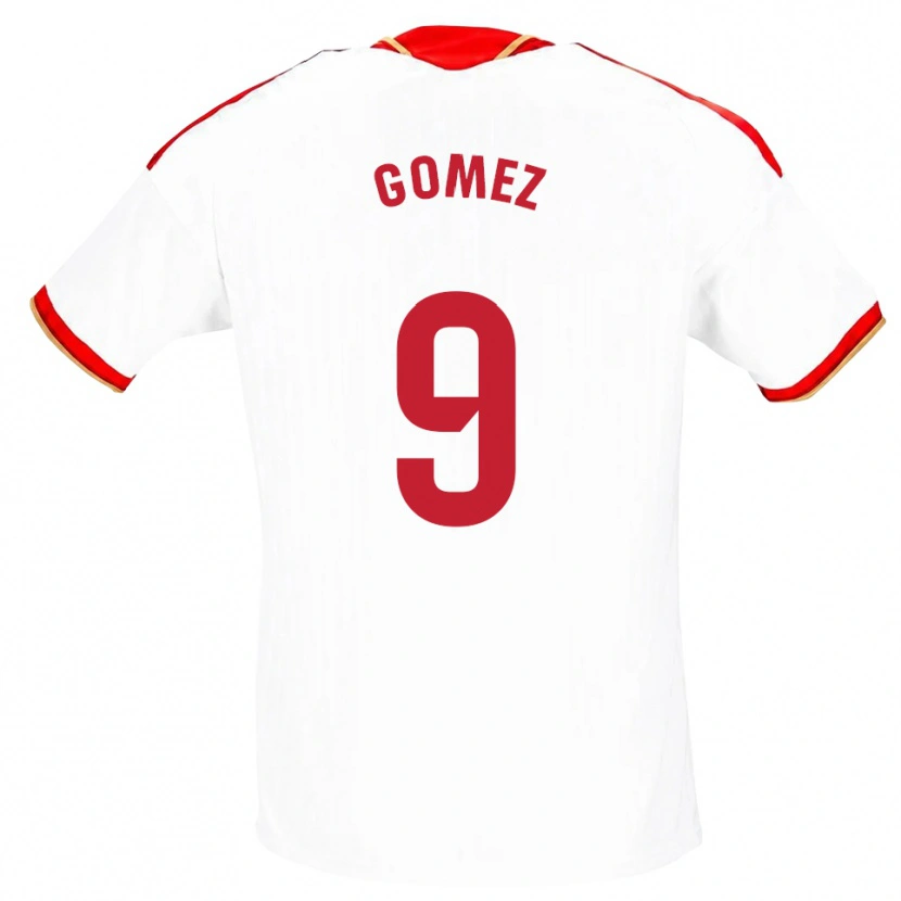 Danxen Niño Camiseta Raúl Gómez #9 Blanco Rojo 1ª Equipación 2026/27 La Camisa