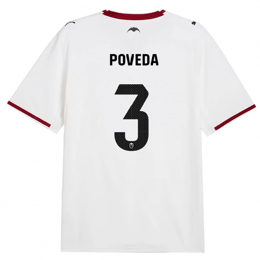 Danxen Niño Camiseta Hugo Poveda #3 Negro Blanco Rojo Amarillo 1ª Equipación 2026/27 La Camisa