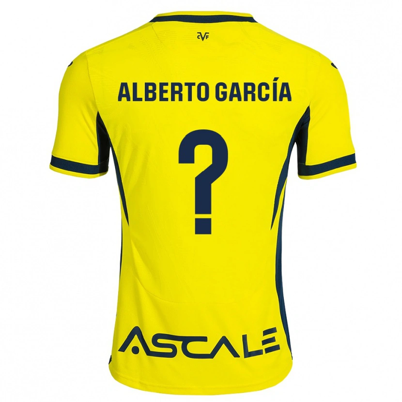 Danxen Niño Camiseta Alberto García #0 Amarillo Negro Rojo 1ª Equipación 2026/27 La Camisa
