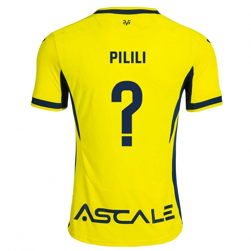 Danxen Niño Camiseta Lucas Pilili #0 Amarillo Negro Rojo 1ª Equipación 2026/27 La Camisa