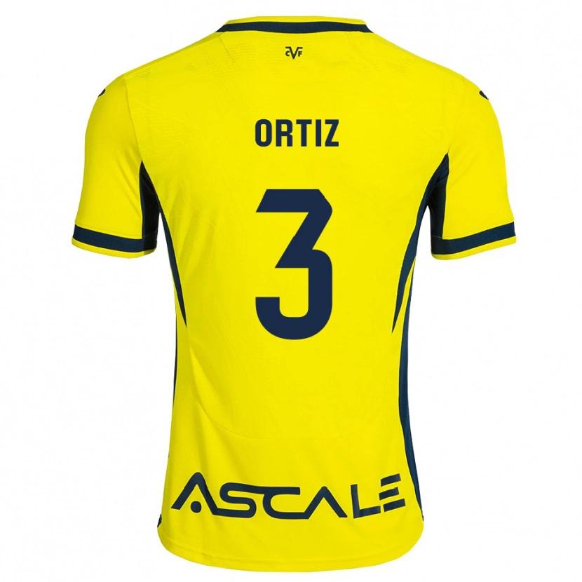 Danxen Niño Camiseta Eneko Ortiz #3 Amarillo Negro Rojo 1ª Equipación 2026/27 La Camisa