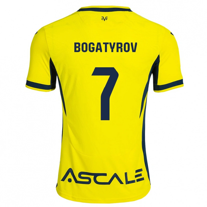 Danxen Niño Camiseta Vladyslav Bogatyrov #7 Amarillo Negro Rojo 1ª Equipación 2026/27 La Camisa