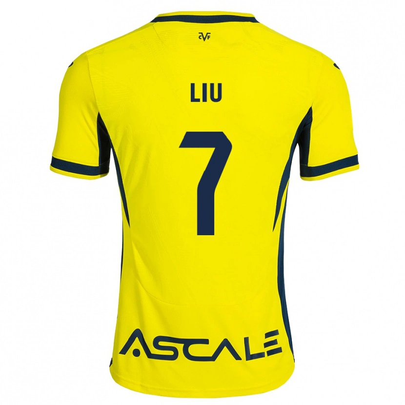 Danxen Niño Camiseta Kaiyuan Liu #7 Amarillo Negro Rojo 1ª Equipación 2026/27 La Camisa