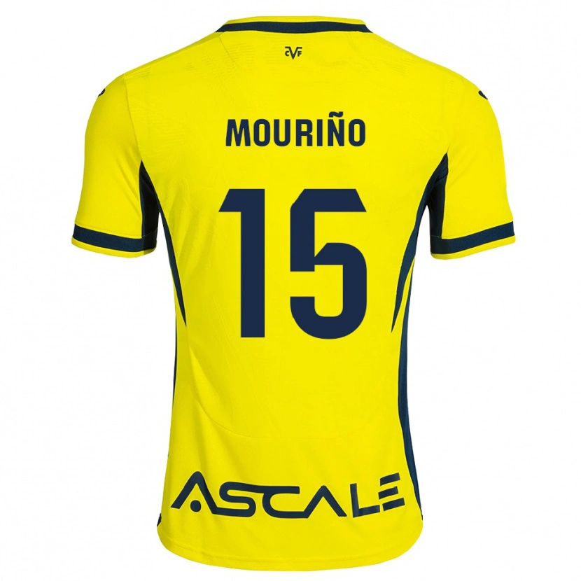 Danxen Niño Camiseta Santiago Mouriño #15 Amarillo Negro Rojo 1ª Equipación 2026/27 La Camisa