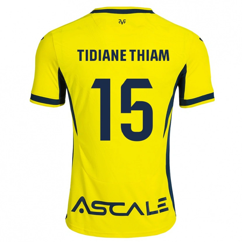 Danxen Niño Camiseta Cheikh Tidiane Thiam #15 Amarillo Negro Rojo 1ª Equipación 2026/27 La Camisa