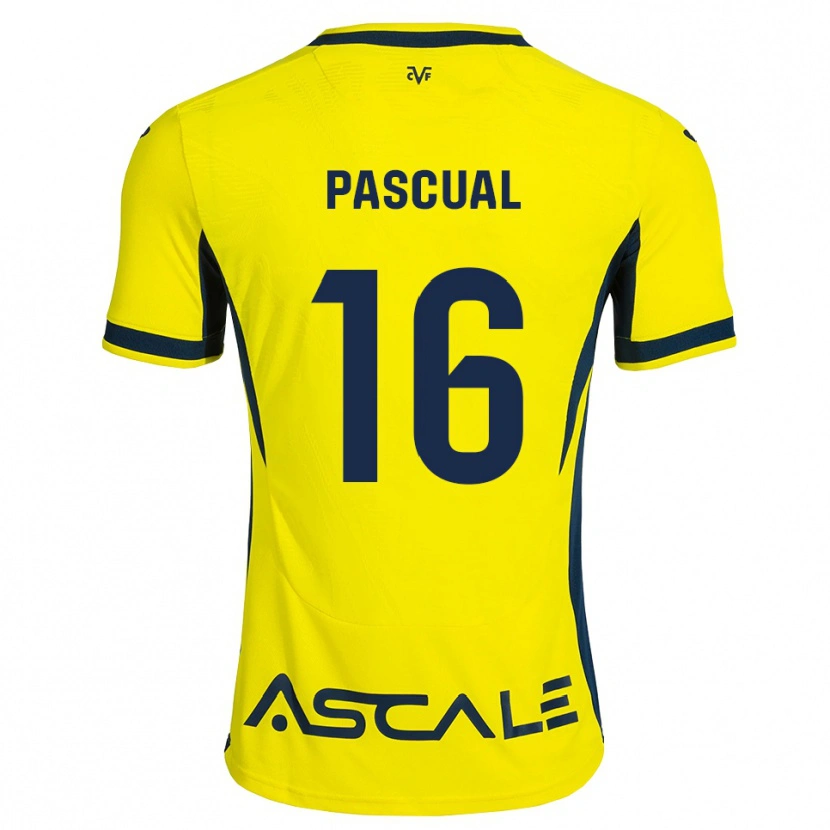 Danxen Niño Camiseta Pablo Pascual #16 Amarillo Negro Rojo 1ª Equipación 2026/27 La Camisa