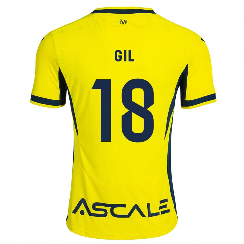 Danxen Niño Camiseta Mario Gil #18 Amarillo Negro Rojo 1ª Equipación 2026/27 La Camisa