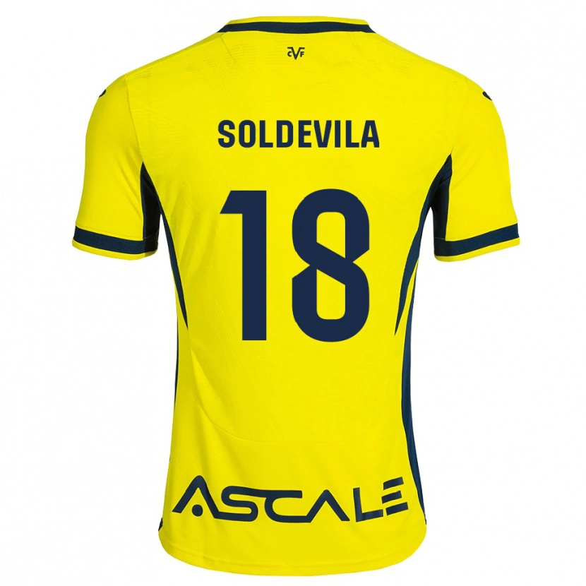 Danxen Niño Camiseta Paola Soldevila #18 Amarillo Negro Rojo 1ª Equipación 2026/27 La Camisa