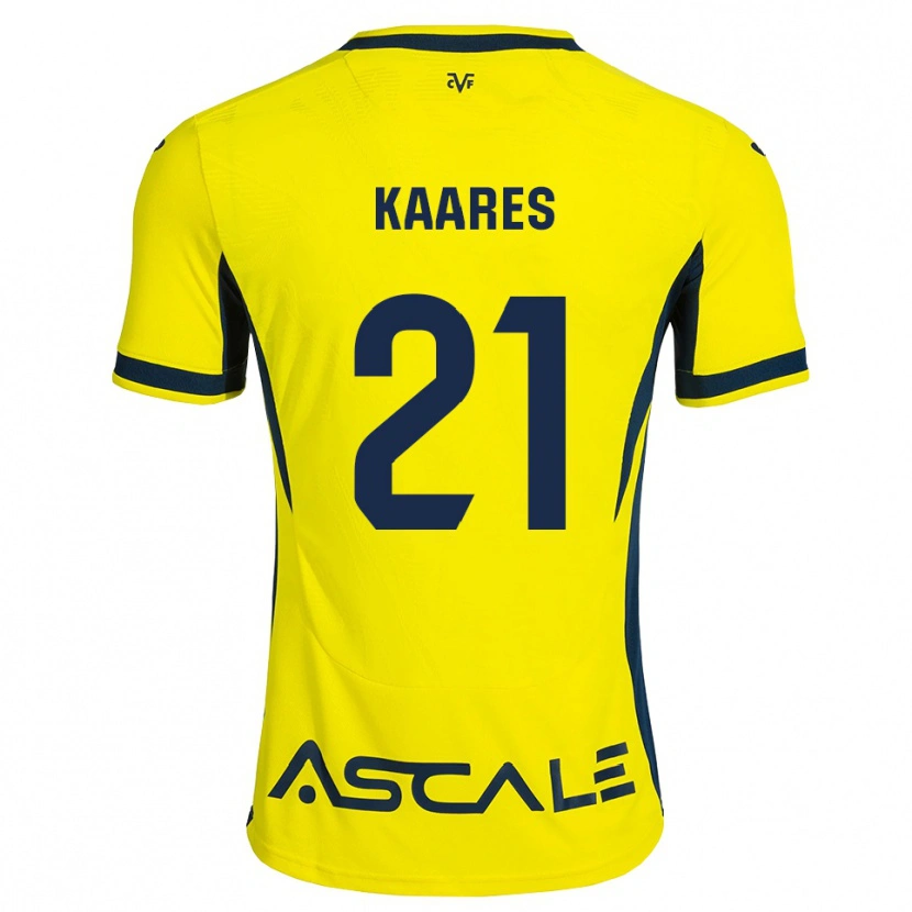 Danxen Niño Camiseta Andero Kaares #21 Amarillo Negro Rojo 1ª Equipación 2026/27 La Camisa