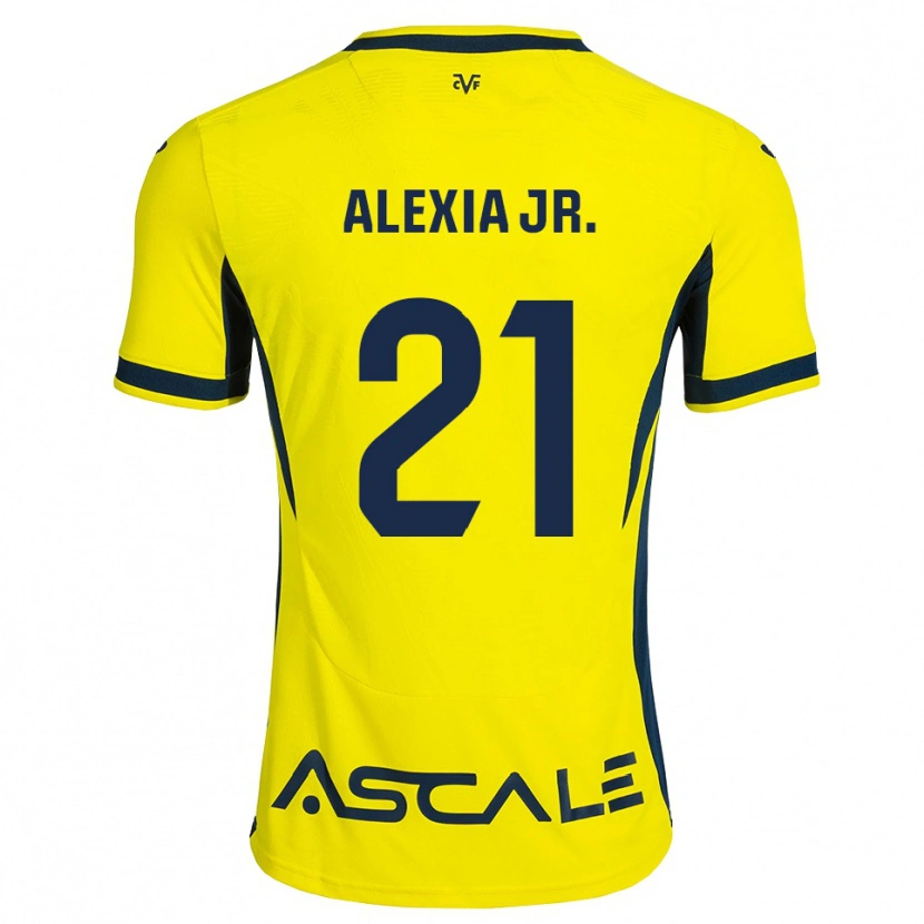 Danxen Niño Camiseta Alexia Blanco Llacuno #21 Amarillo Negro Rojo 1ª Equipación 2026/27 La Camisa