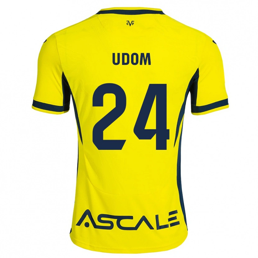Danxen Niño Camiseta Ekerette Udom #24 Amarillo Negro Rojo 1ª Equipación 2026/27 La Camisa
