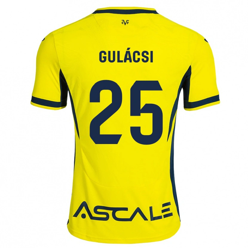 Danxen Niño Camiseta Péter Gulácsi #25 Amarillo Negro Rojo 1ª Equipación 2026/27 La Camisa
