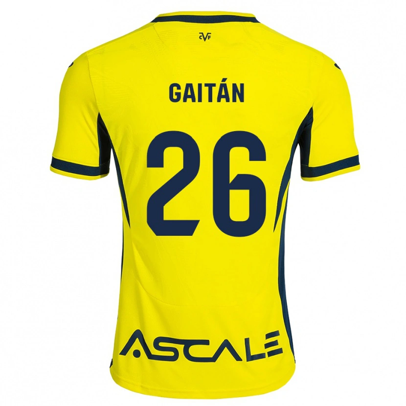 Danxen Niño Camiseta Joselillo Gaitán #26 Amarillo Negro Rojo 1ª Equipación 2026/27 La Camisa