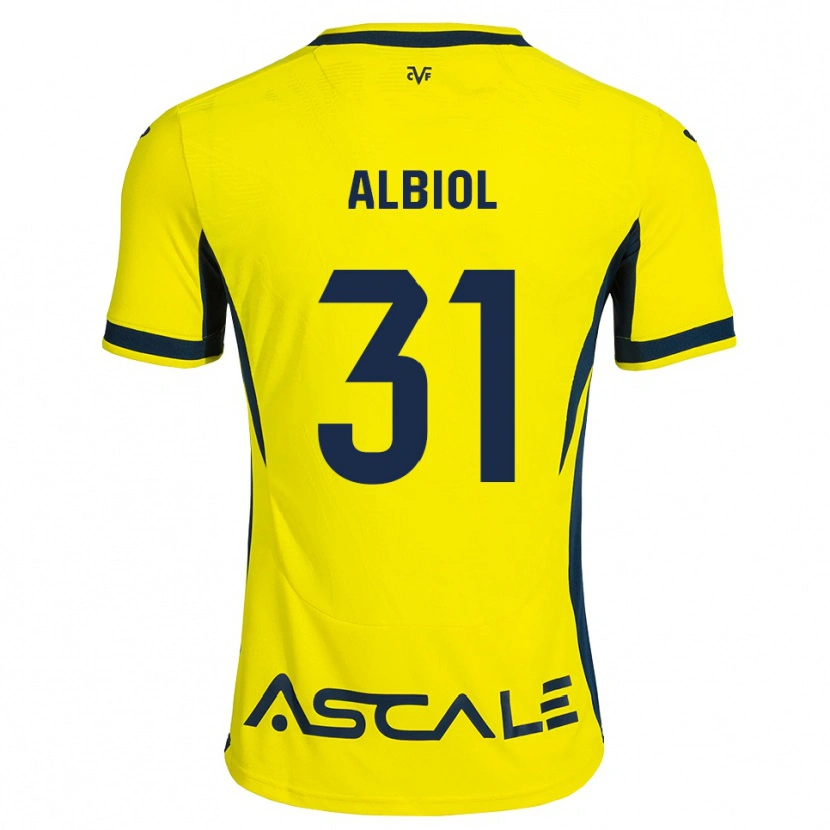 Danxen Niño Camiseta Thiago Albiol #31 Amarillo Negro Rojo 1ª Equipación 2026/27 La Camisa