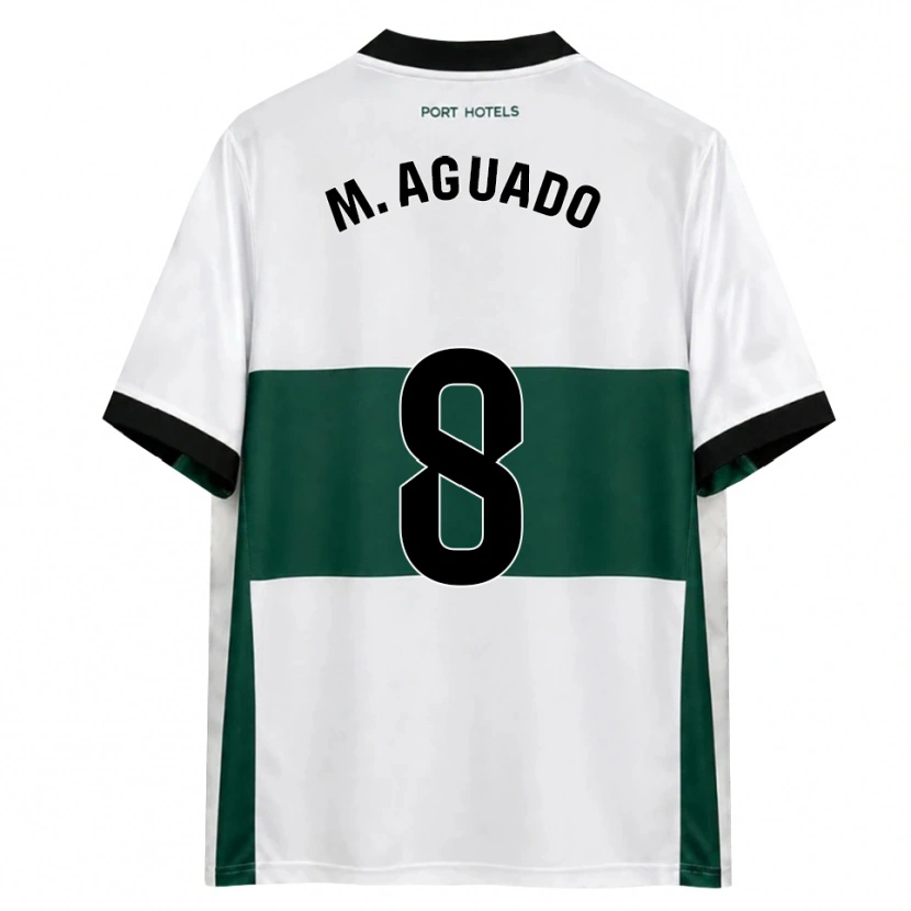 Danxen Niño Camiseta Marc Aguado #8 Verde Blanco Rojo 1ª Equipación 2026/27 La Camisa
