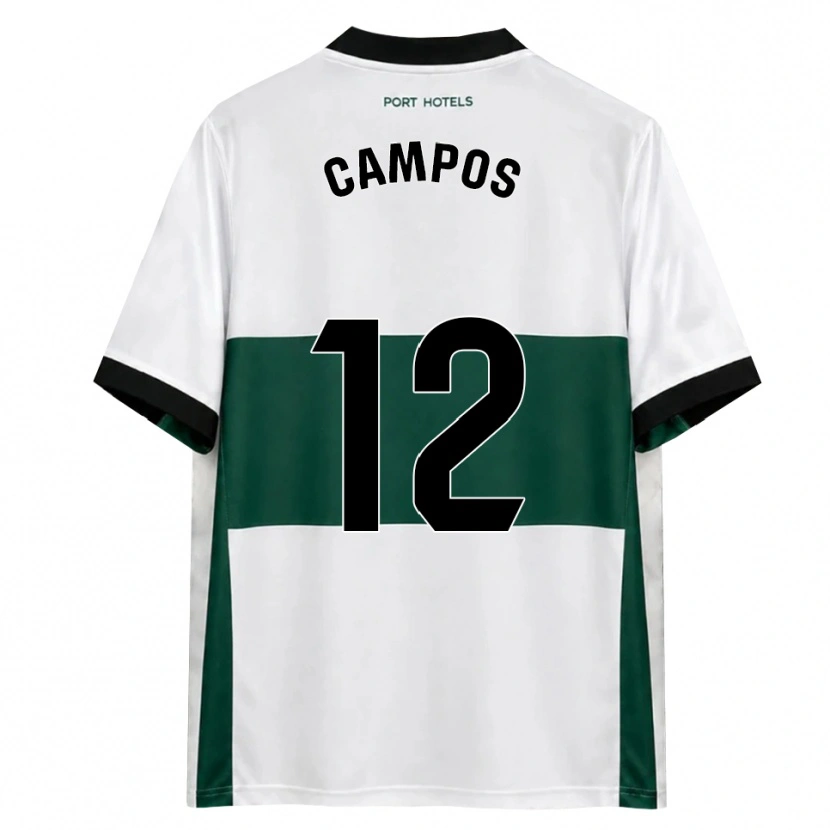 Danxen Niño Camiseta Álex Campos #12 Verde Blanco Rojo 1ª Equipación 2026/27 La Camisa