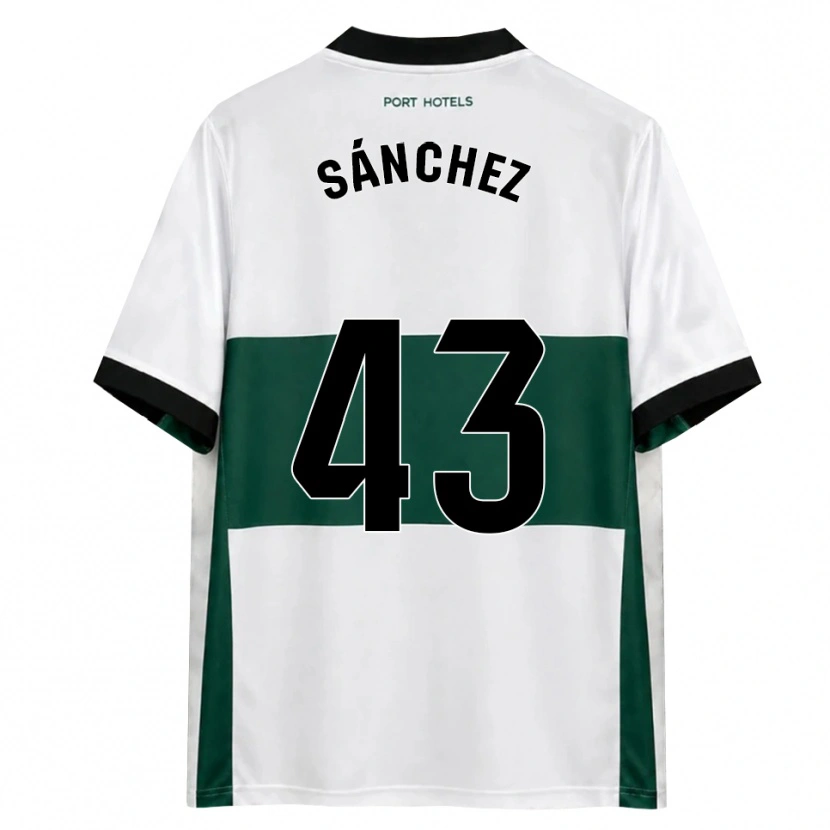 Danxen Niño Camiseta Diego Sánchez #43 Verde Blanco Rojo 1ª Equipación 2026/27 La Camisa