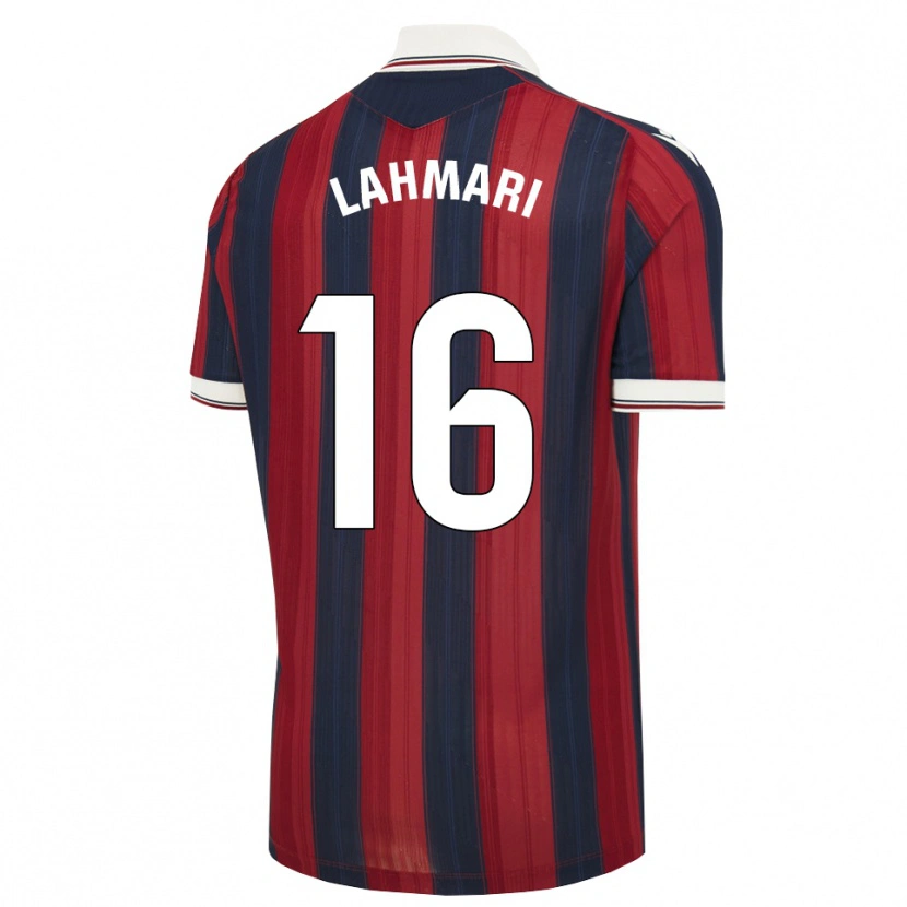 Danxen Niño Camiseta Anissa Lahmari #16 Azul Medianoche Rojo 1ª Equipación 2026/27 La Camisa