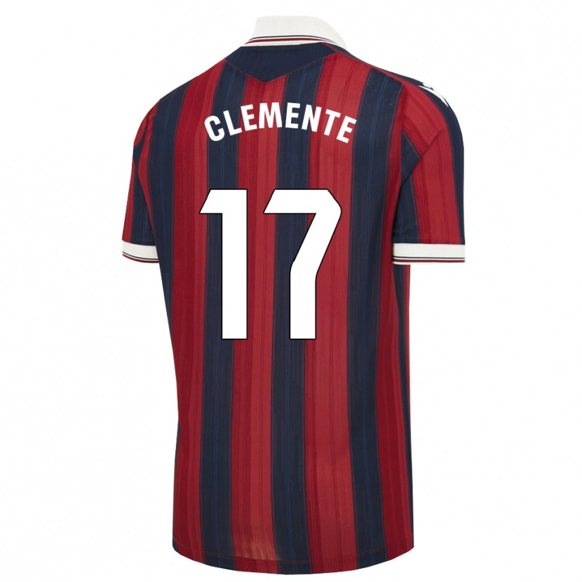 Danxen Niño Camiseta Óscar Clemente #17 Azul Medianoche Rojo 1ª Equipación 2026/27 La Camisa
