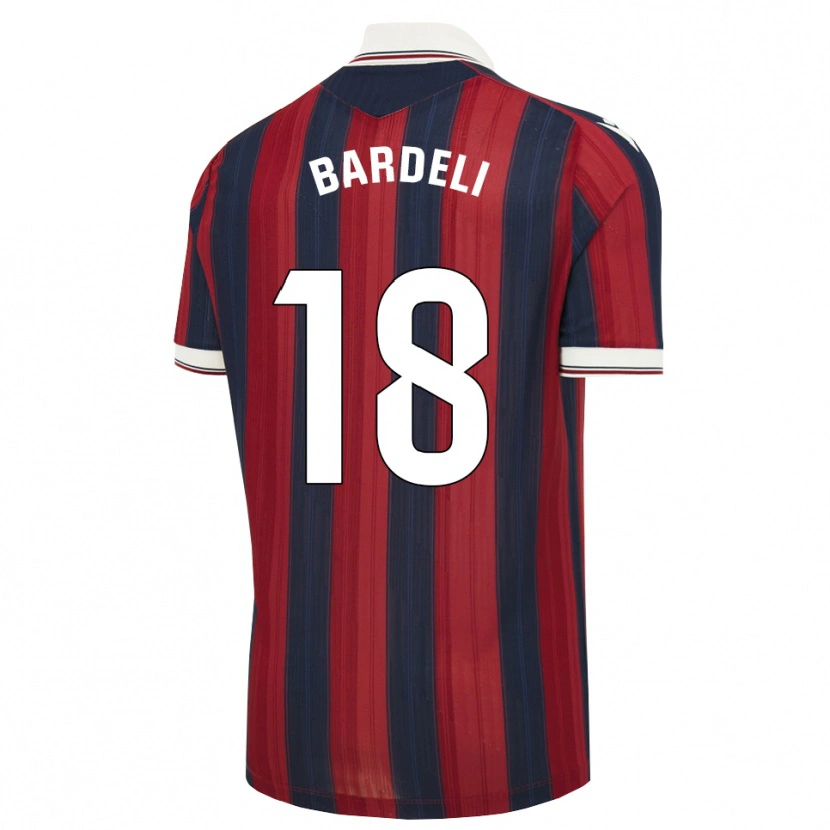 Danxen Niño Camiseta Enzo Bardeli #18 Azul Medianoche Rojo 1ª Equipación 2026/27 La Camisa