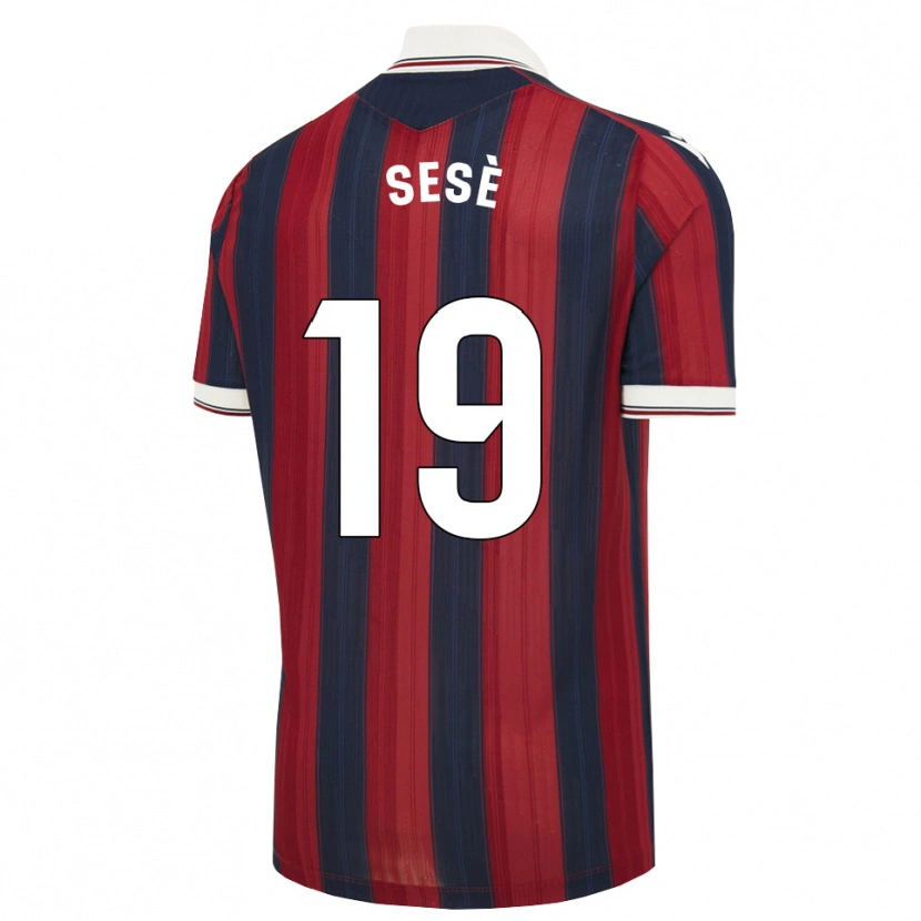 Danxen Niño Camiseta Mario Sesè #19 Azul Medianoche Rojo 1ª Equipación 2026/27 La Camisa