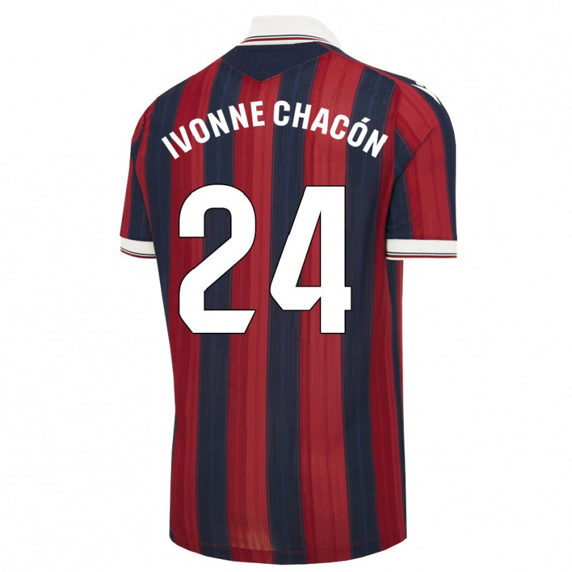 Danxen Niño Camiseta Ivonne Chacón #24 Azul Medianoche Rojo 1ª Equipación 2026/27 La Camisa
