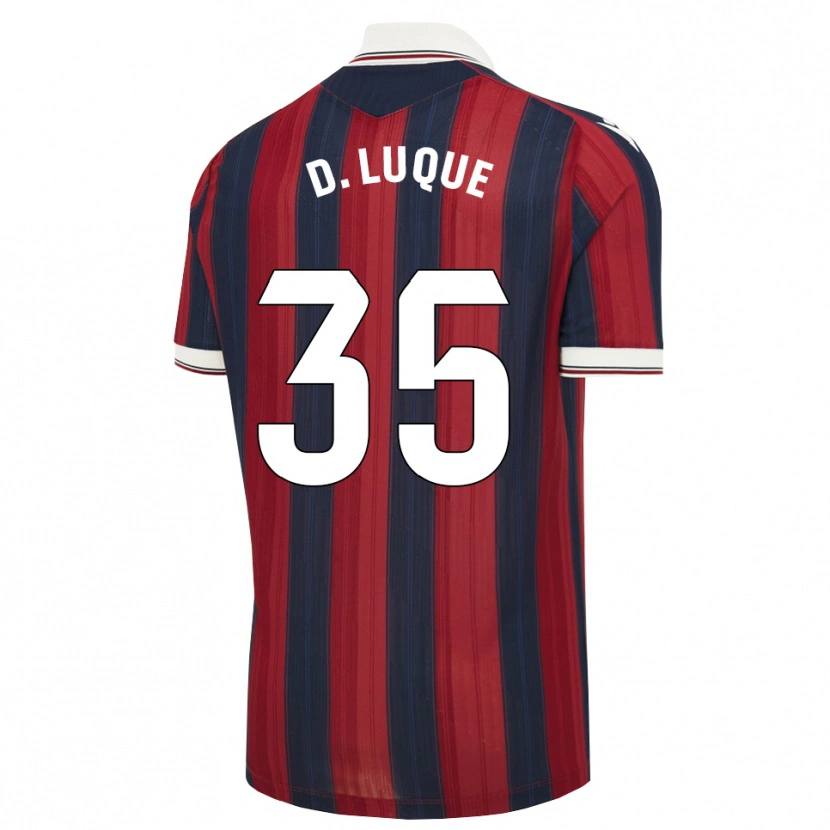 Danxen Niño Camiseta Daniela Luque Fernández #35 Azul Medianoche Rojo 1ª Equipación 2026/27 La Camisa