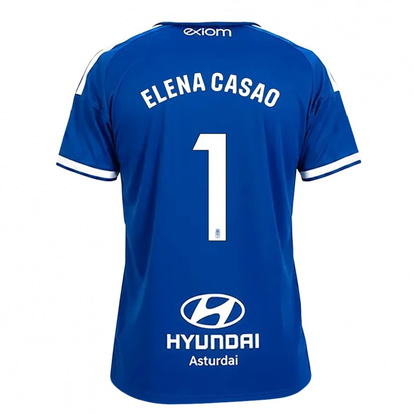 Danxen Niño Camiseta Elena Casao López #1 Azul Mediano Blanco 1ª Equipación 2026/27 La Camisa