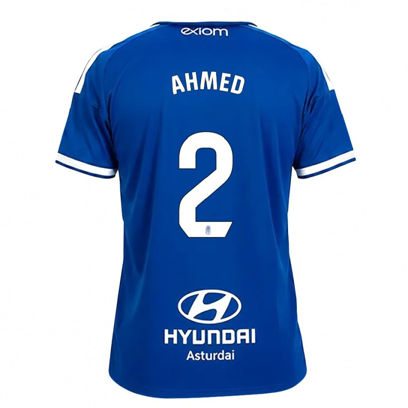 Danxen Niño Camiseta Aisar Ahmed #2 Azul Mediano Blanco 1ª Equipación 2026/27 La Camisa