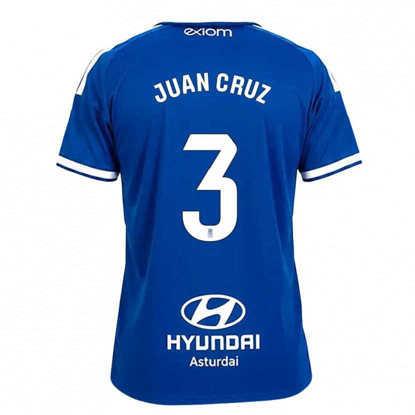 Danxen Niño Camiseta Juan Cruz #3 Azul Mediano Blanco 1ª Equipación 2026/27 La Camisa