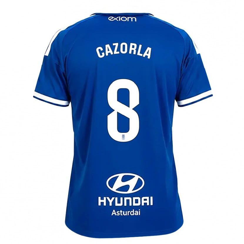 Danxen Niño Camiseta Santi Cazorla #8 Azul Mediano Blanco 1ª Equipación 2026/27 La Camisa