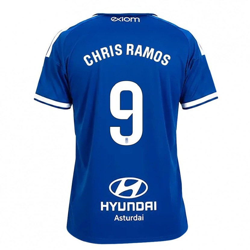 Danxen Niño Camiseta Chris Ramos #9 Azul Mediano Blanco 1ª Equipación 2026/27 La Camisa