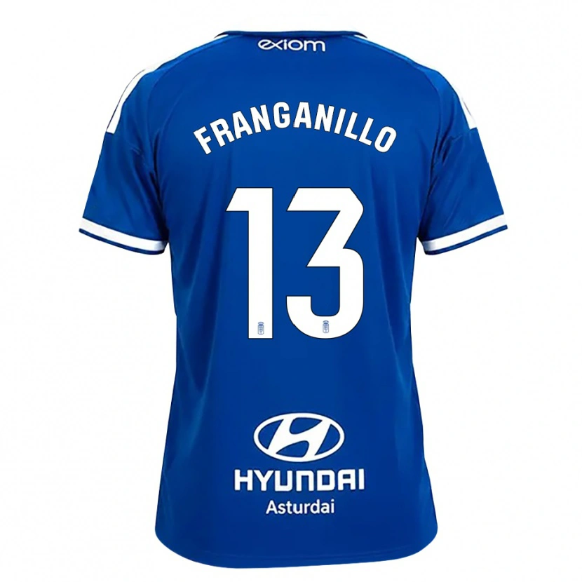 Danxen Niño Camiseta Samu Franganillo #13 Azul Mediano Blanco 1ª Equipación 2026/27 La Camisa
