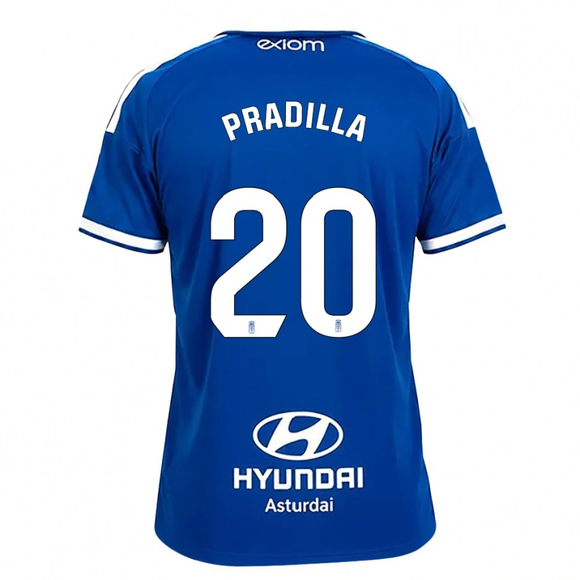 Danxen Niño Camiseta Elena Pradilla Aranda #20 Azul Mediano Blanco 1ª Equipación 2026/27 La Camisa
