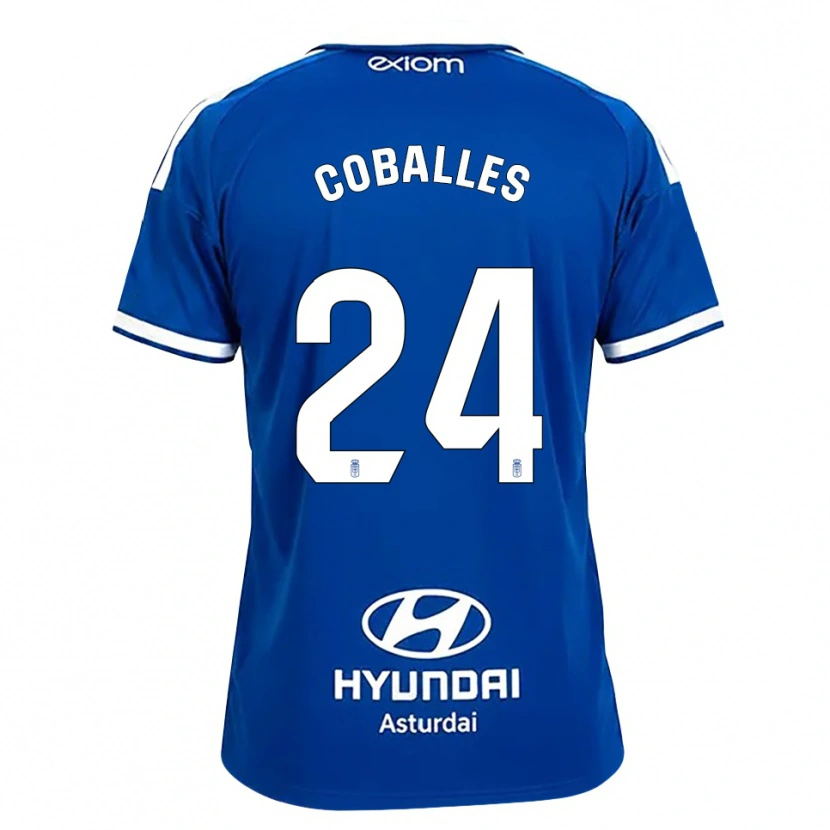 Danxen Niño Camiseta Jaime Coballes #24 Azul Mediano Blanco 1ª Equipación 2026/27 La Camisa