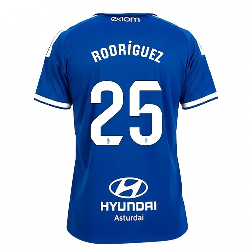 Danxen Niño Camiseta Álvaro Rodríguez #25 Azul Mediano Blanco 1ª Equipación 2026/27 La Camisa