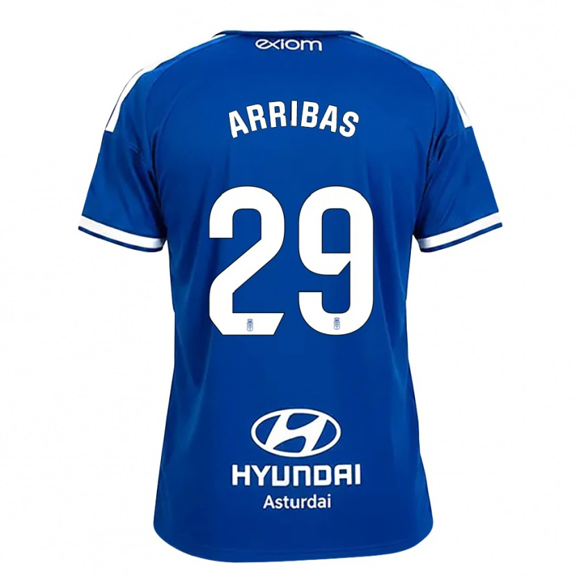 Danxen Niño Camiseta Arturo Arribas #29 Azul Mediano Blanco 1ª Equipación 2026/27 La Camisa