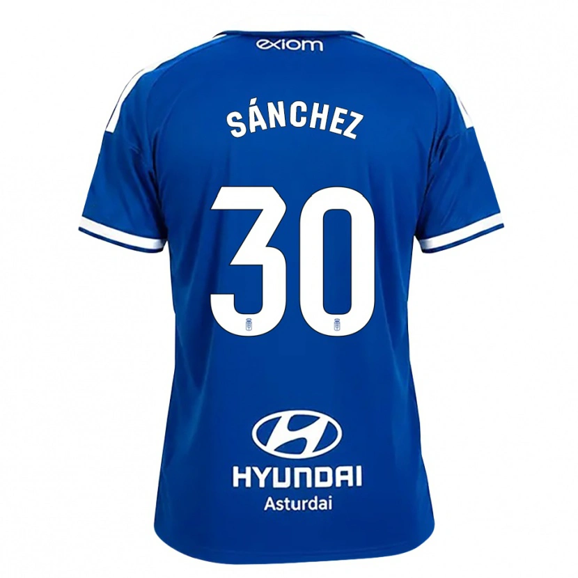 Danxen Niño Camiseta Marcos Sánchez #30 Azul Mediano Blanco 1ª Equipación 2026/27 La Camisa