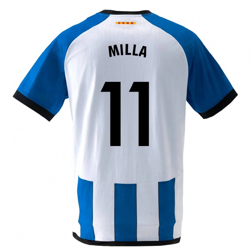 Danxen Niño Camiseta Pere Milla #11 Azul Real Blanco 1ª Equipación 2026/27 La Camisa