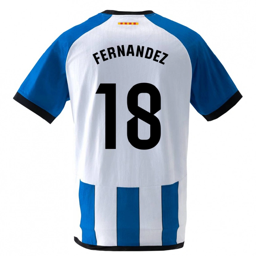 Danxen Niño Camiseta Marcos Fernández #18 Azul Real Blanco 1ª Equipación 2026/27 La Camisa